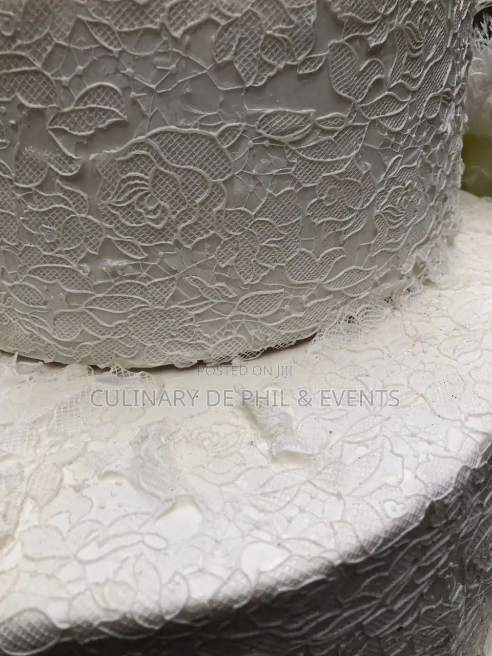 5tier Edible Lace Wedding Cake