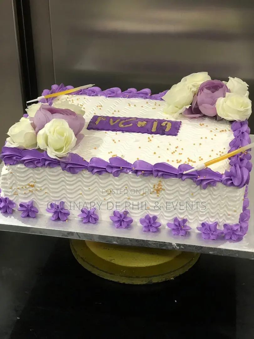 Purple and Gold Ice Cream Cake