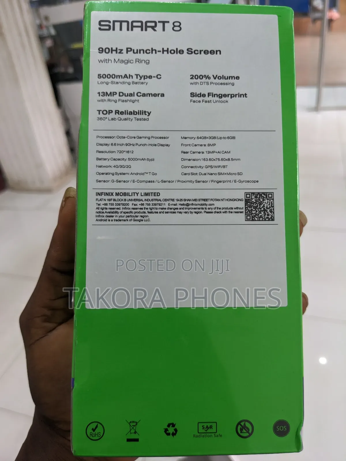New Infinix Smart 8 64 GB Black