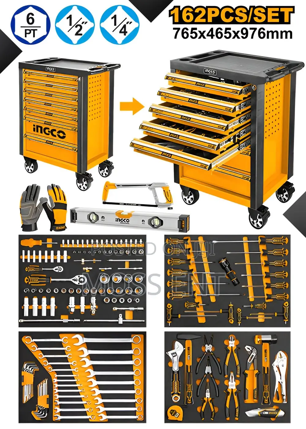 162 PCS Tool Chest Set - Htcs271621