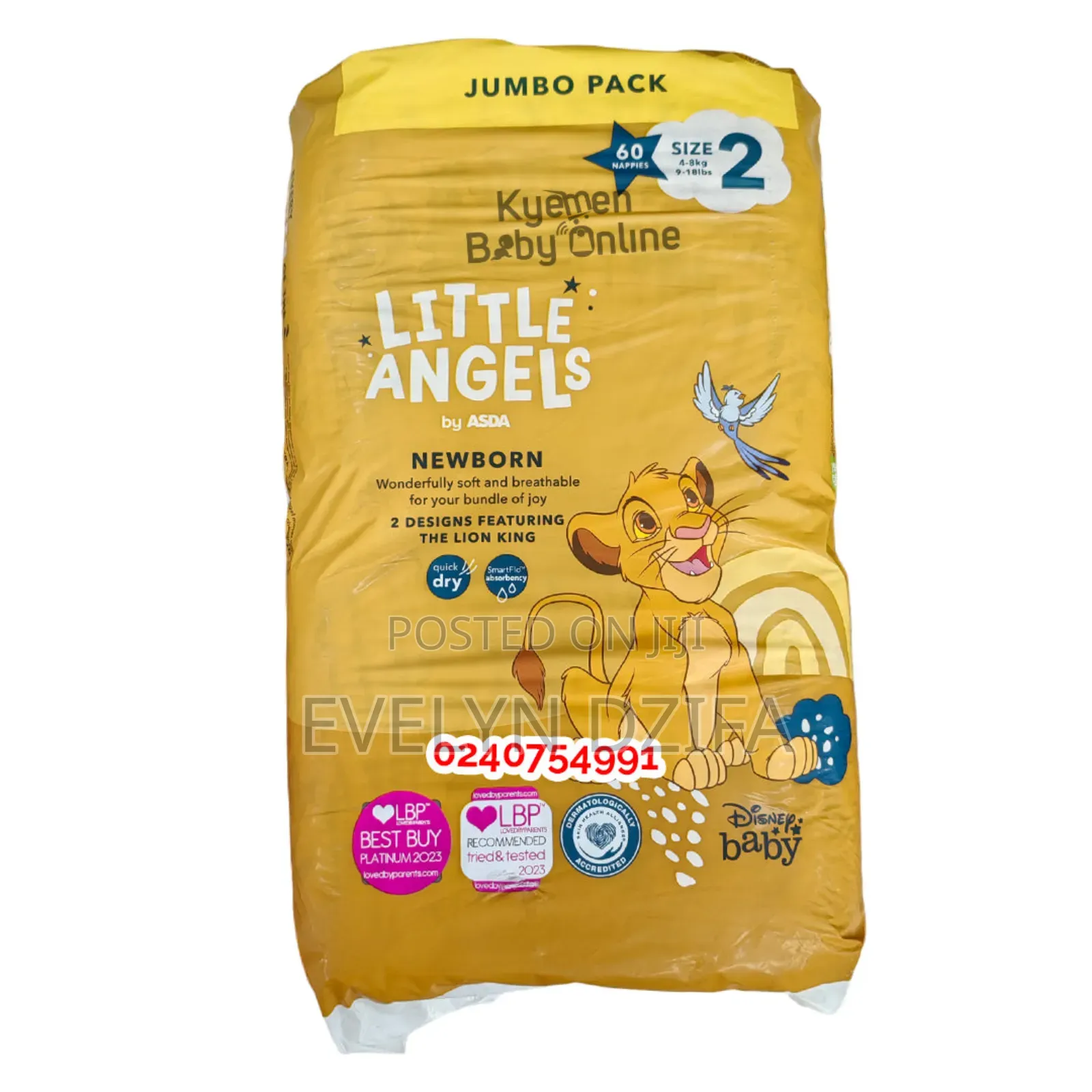 Little Angels Diapers Sizes 1 and 2 in Bulk