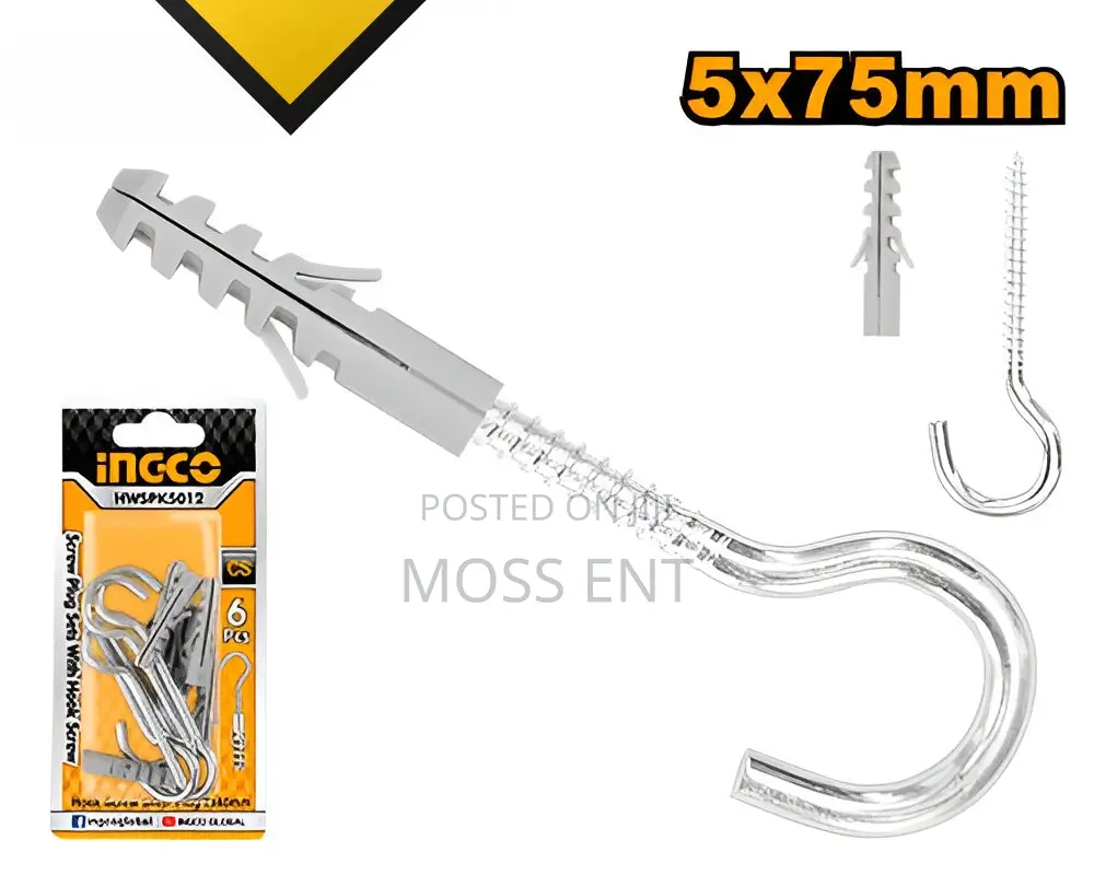 Hwspk5012 Sets With Hook Screw 5x75mm - Hwspk5012