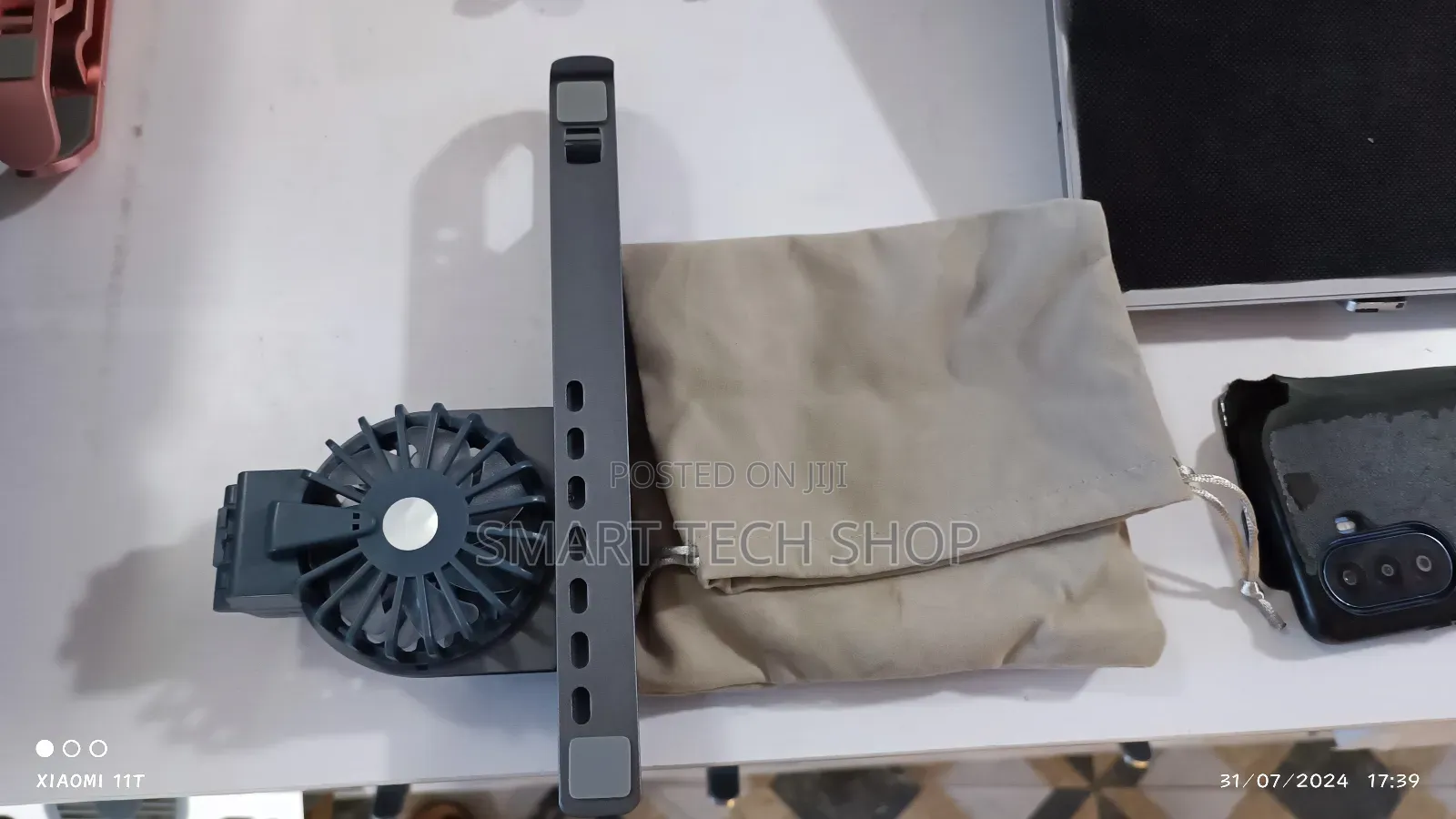 7 Level Foldable Aluminium Laptop Stand + Fan + RGB Light