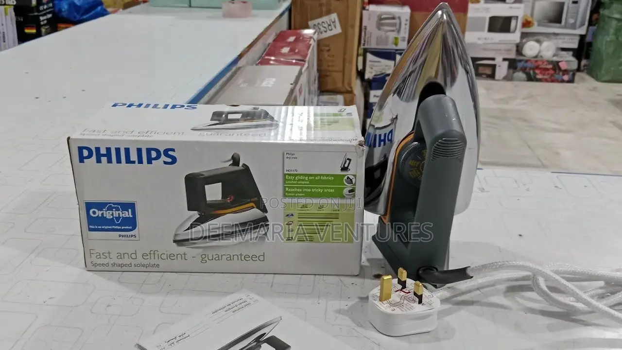 Original Philips Dry Iron 1000w Hd1172 (Brand New)