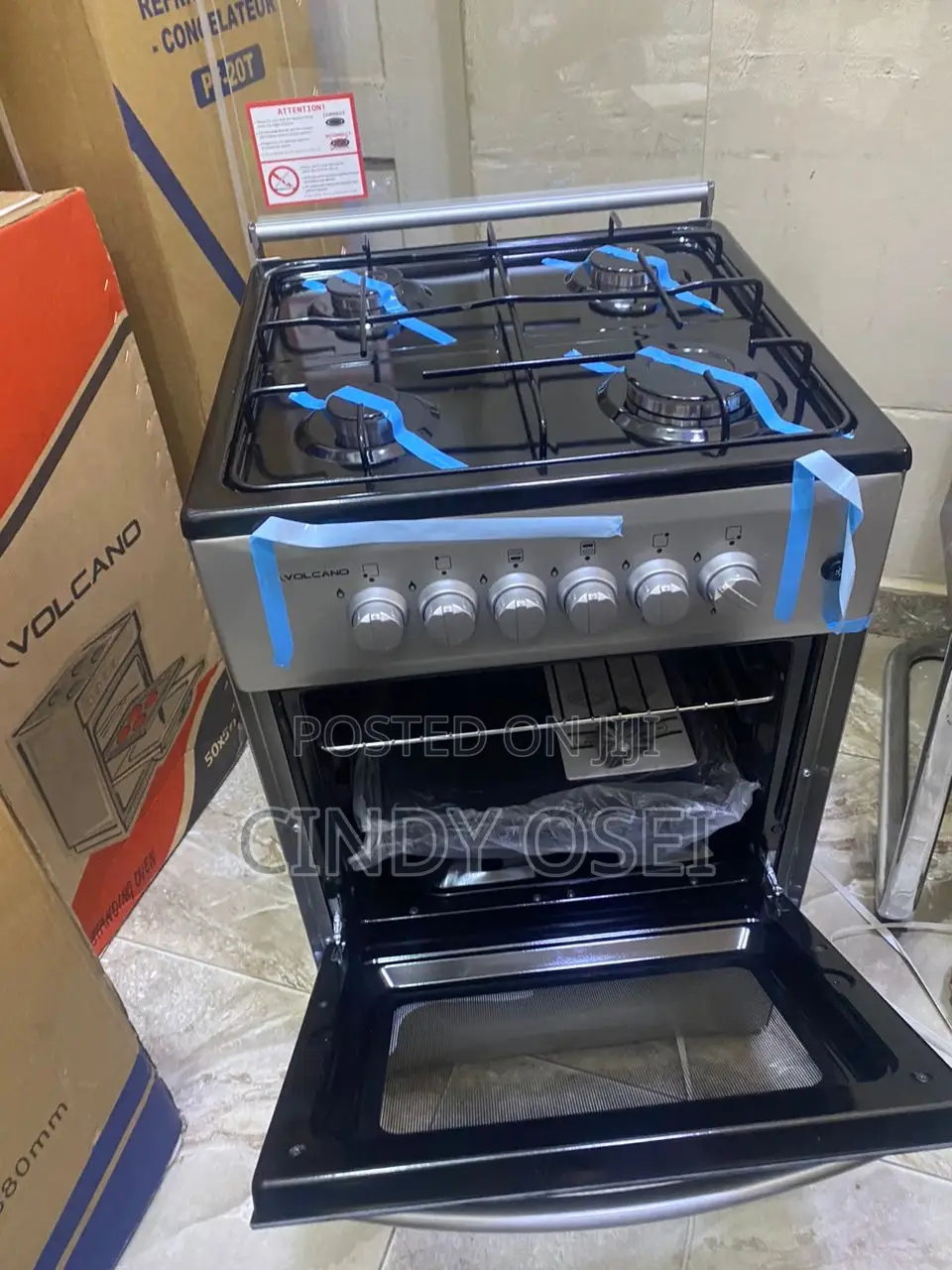 Profitable Volcano 4burner Gas Cooker With Oven Grill