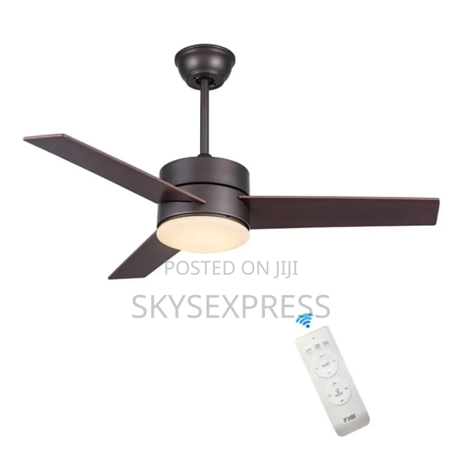 Natura 3 Blade 48 Inches Wooden Fan With Light