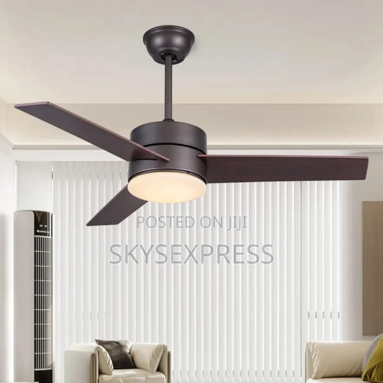 Natura 3 Blade 48 Inches Wooden Fan With Light