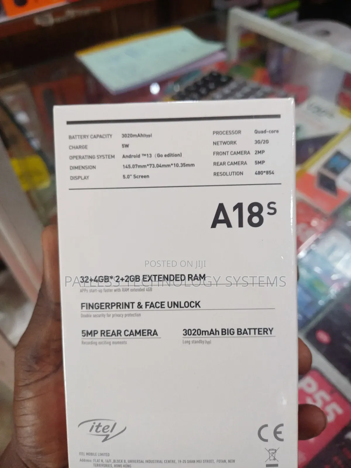 New Itel A18s 32 GB Blue