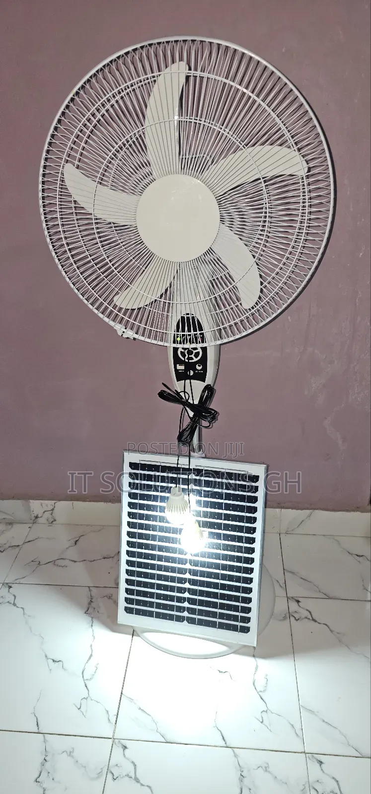 Solar Fan With LED Light