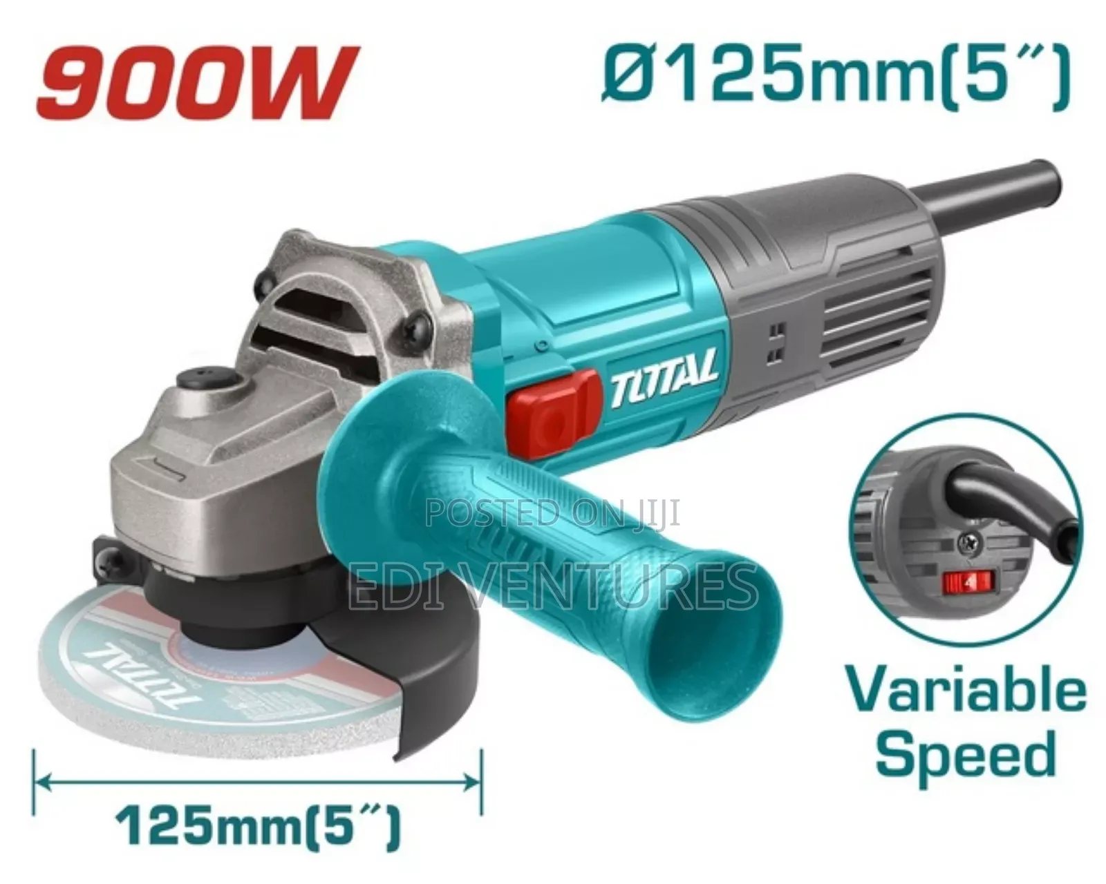 Total 900w Angle Grinder With Variable Speed Control