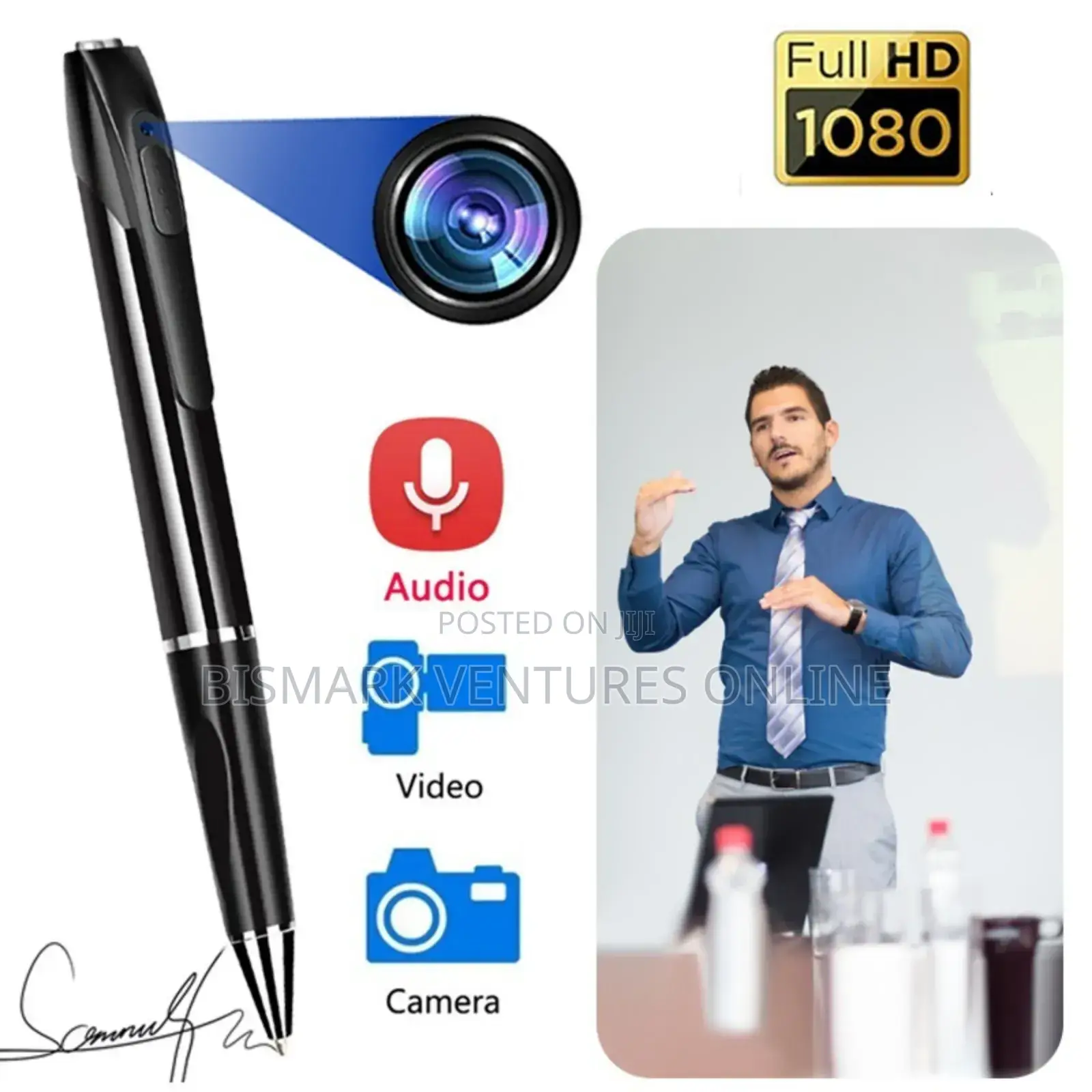 12mp Spy Camera Hd 1080p Hidden Camera Pen V8