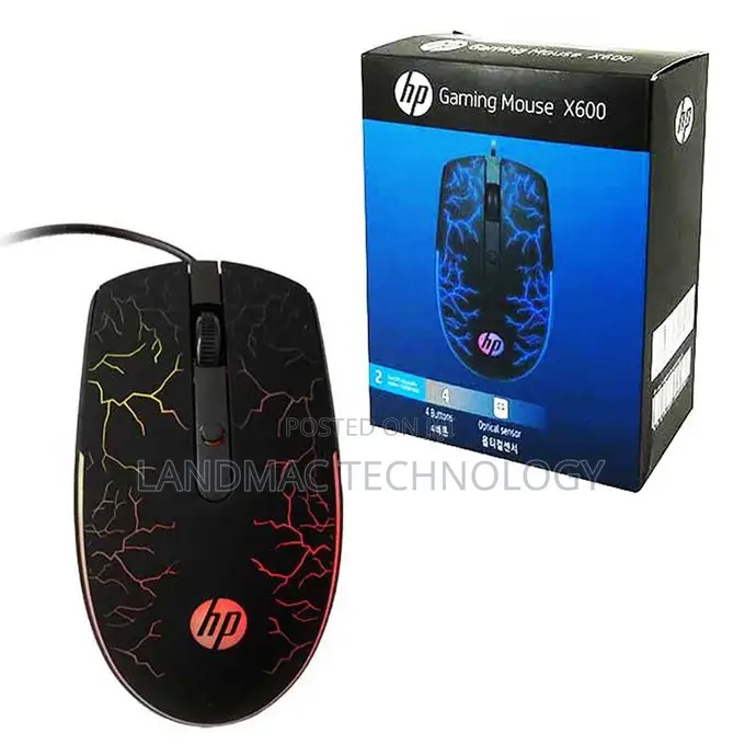 Hp X600 Wired Mouse High Performance Optical Gaming Mouse Wi