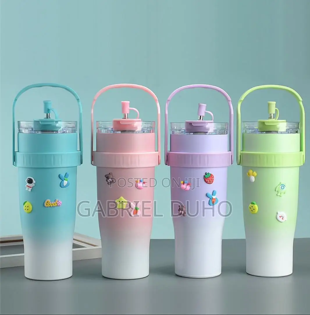 Flask With Straw