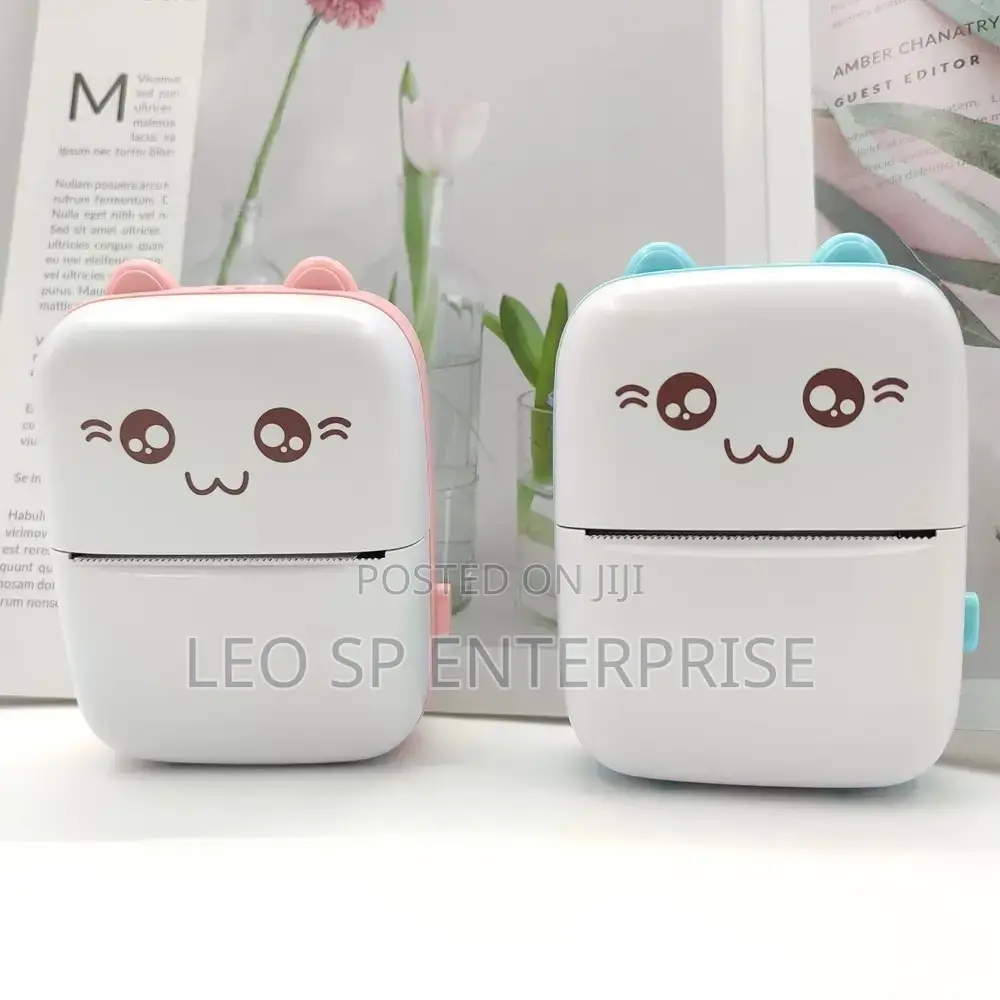 Mini Thermal Printer With 5 Sticker Paper Rolls