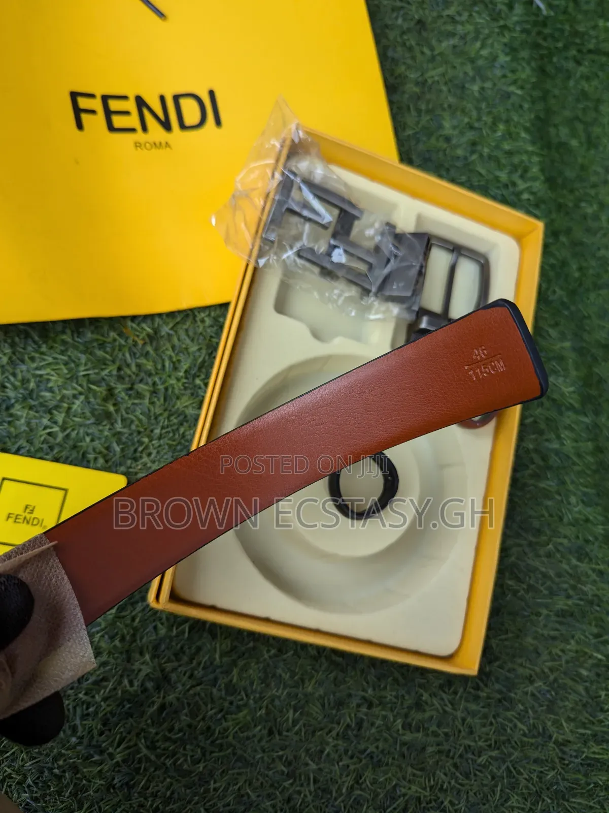 3 in 1 Fendi Belt (Dual Face, Black and Brown)