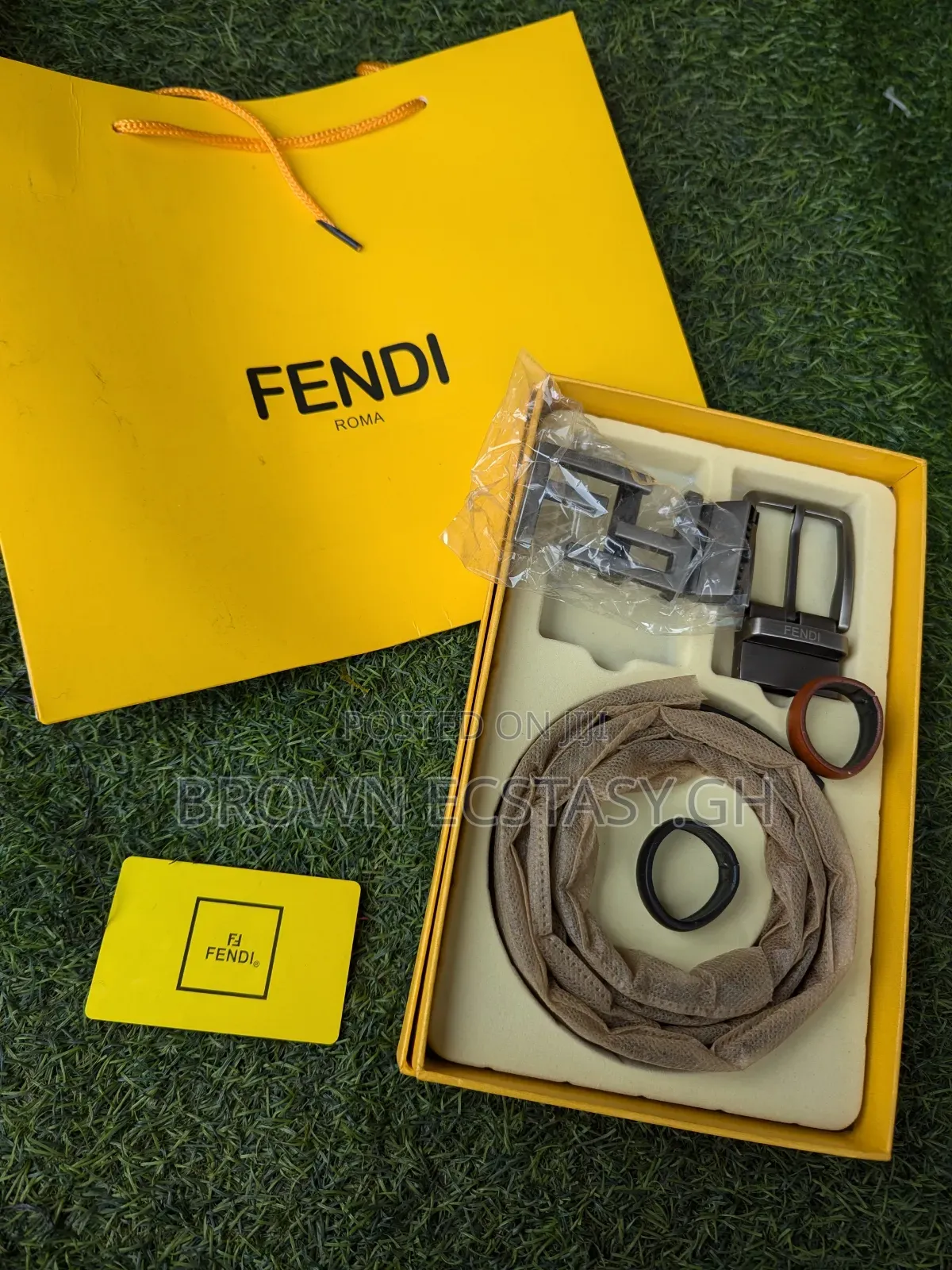 3 in 1 Fendi Belt (Dual Face, Black and Brown)