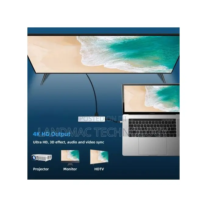 8-in-1 Usb C Hub Type-C Docking Station Multiport Adapter
