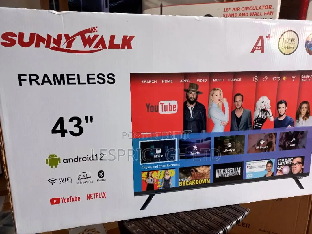 High Quality!! Sunny Walk 43” Smart Tv