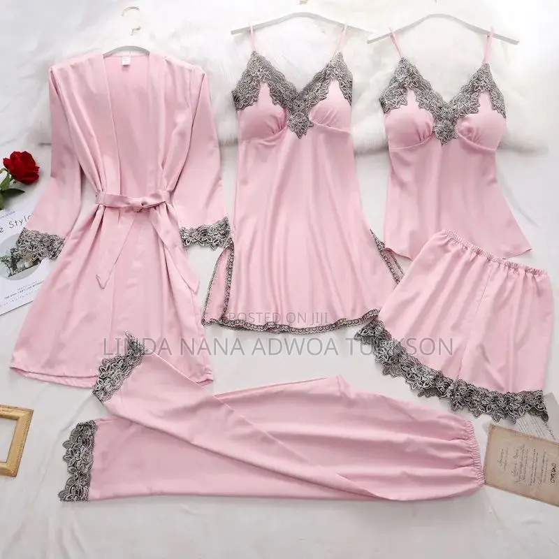 5 In 1 Satin Nightwear