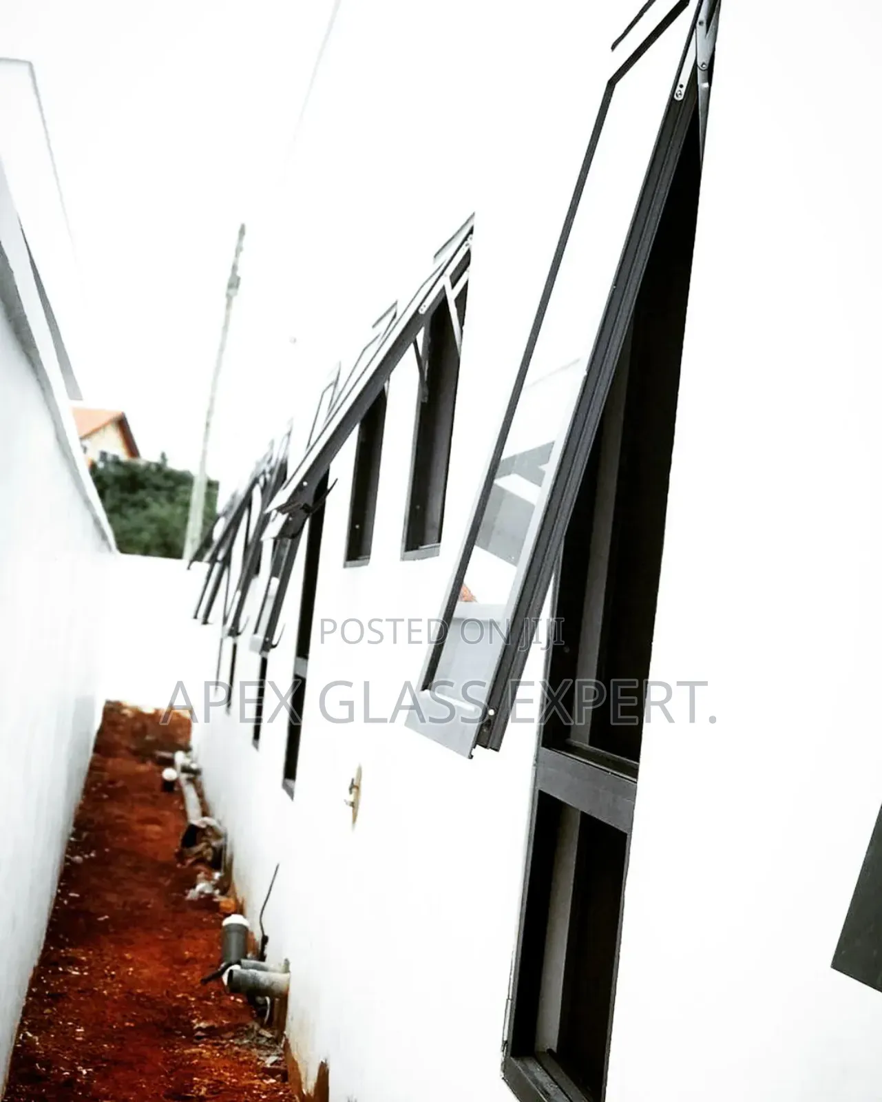 Grey Projected Windows With Bottom Fix Module