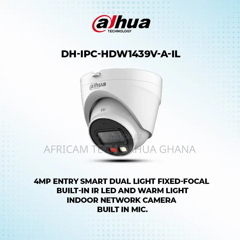 Dahua 4mp Network Ip Poe Camera Audio Ir Led Light Dome