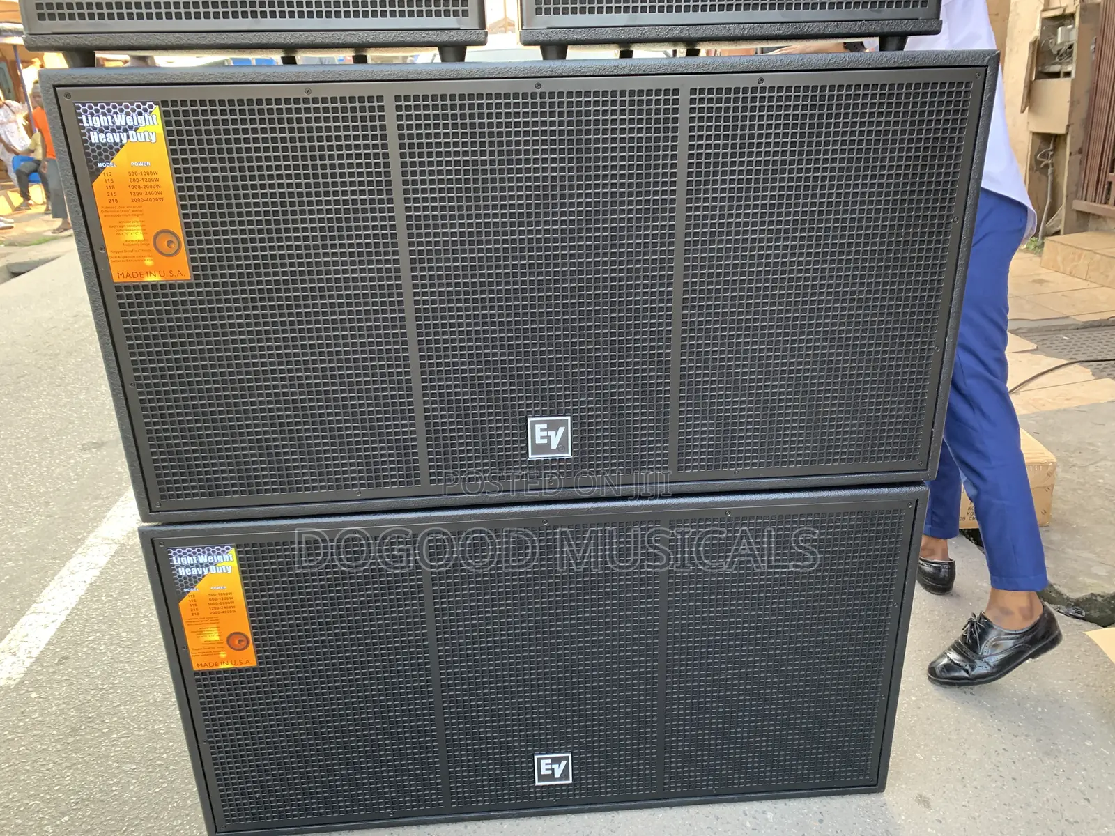 Ev 4000w Bass Speakers(1pair)