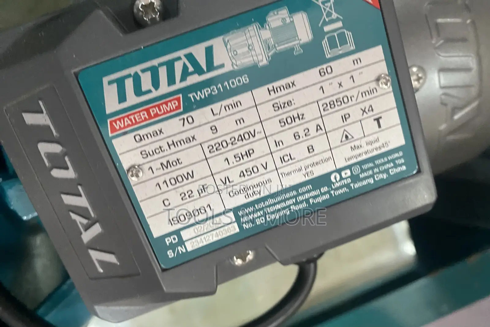 Total Jet Water Pump 1.5hp