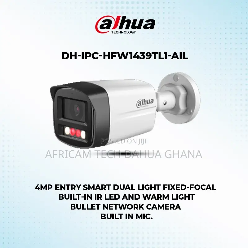 Dahua 4mp Network Ip Poe Camera Audio Ir Led Light Bullet