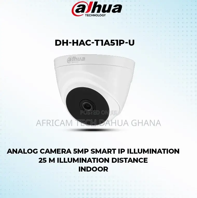 Dahua 5mp CCTV Fixed Ir Eyeball Dome Audio Camera Analog App
