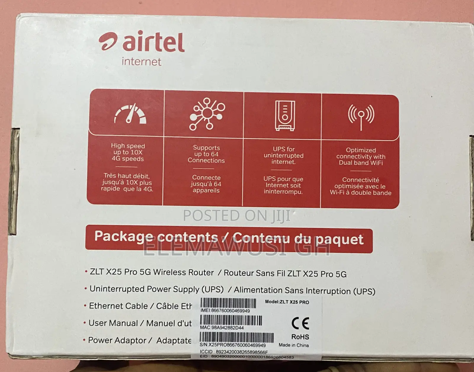 5g High Speed Airtel Universal Turbonet Router Plus Free Ups