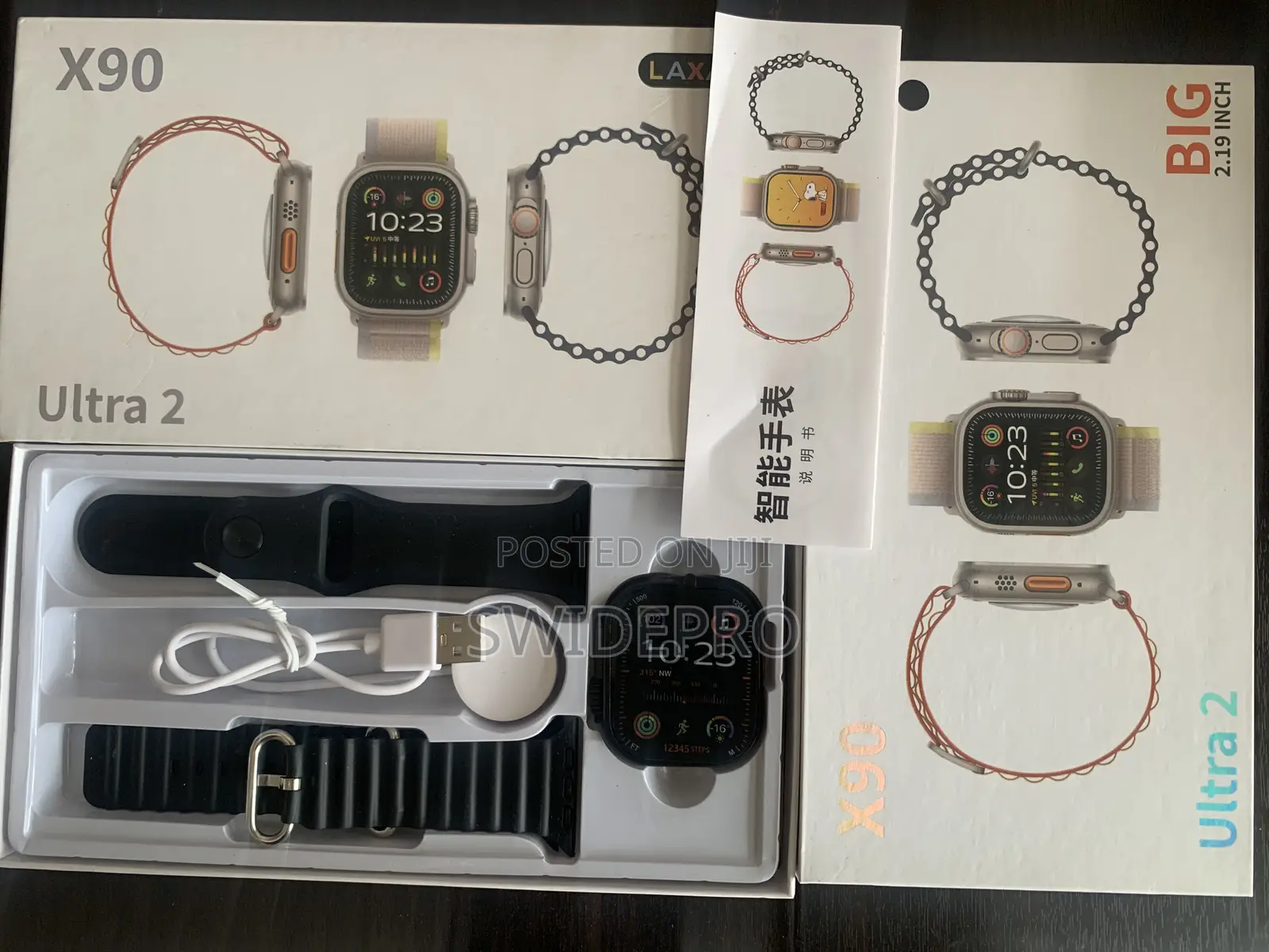 X90 Ultra 2 Smart Watch + Charger + Extra Straps