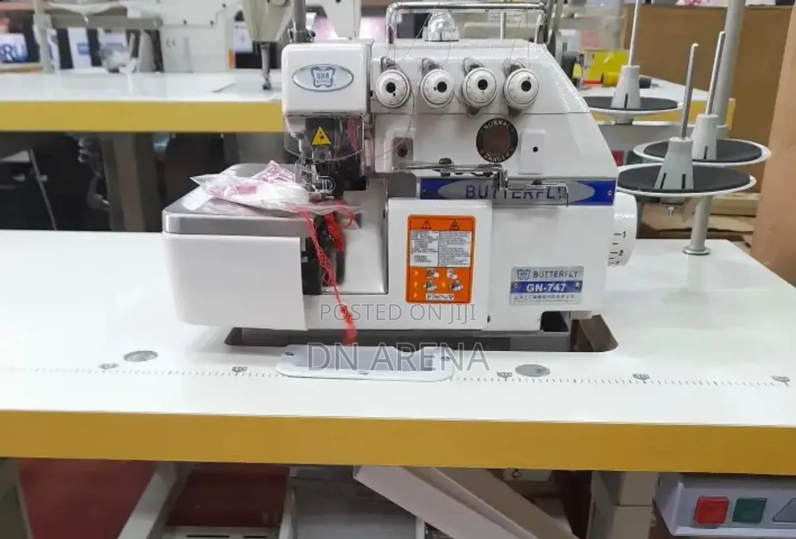 Industrial Overlock/Knitting Sewing Machine With Table Set