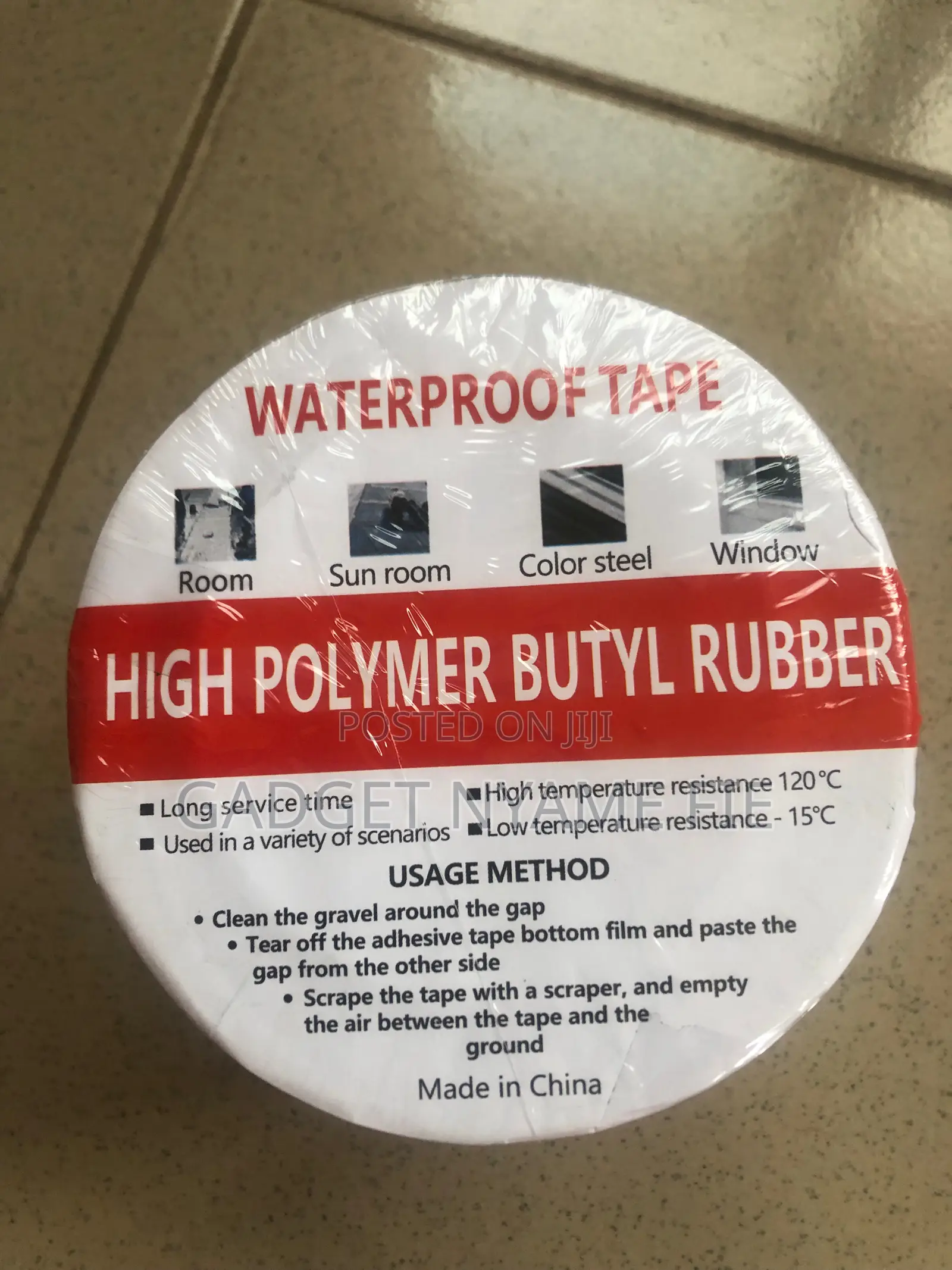 High Polymer Butyl Rubber Waterproof Tape for Roofs10 Meters