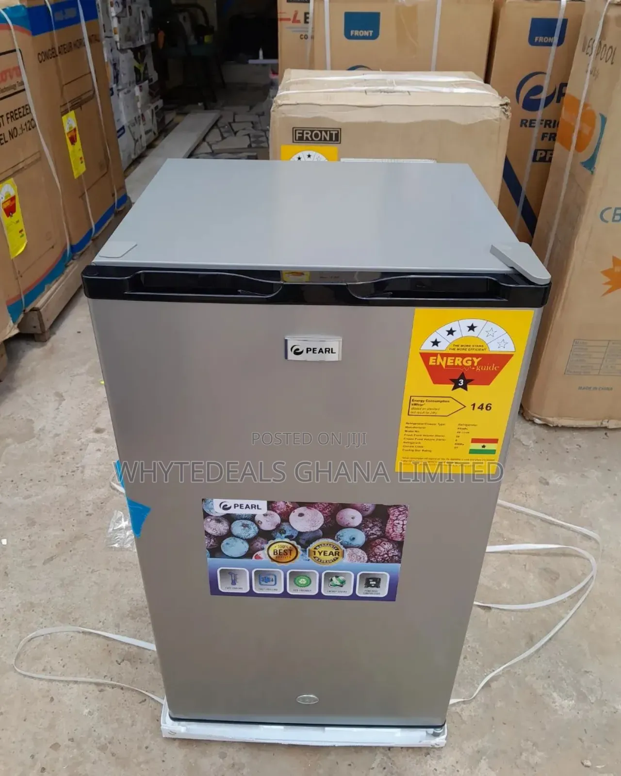 [3-Stars Energy Save]Pearl 93l Table Top Refrigerator Fridge