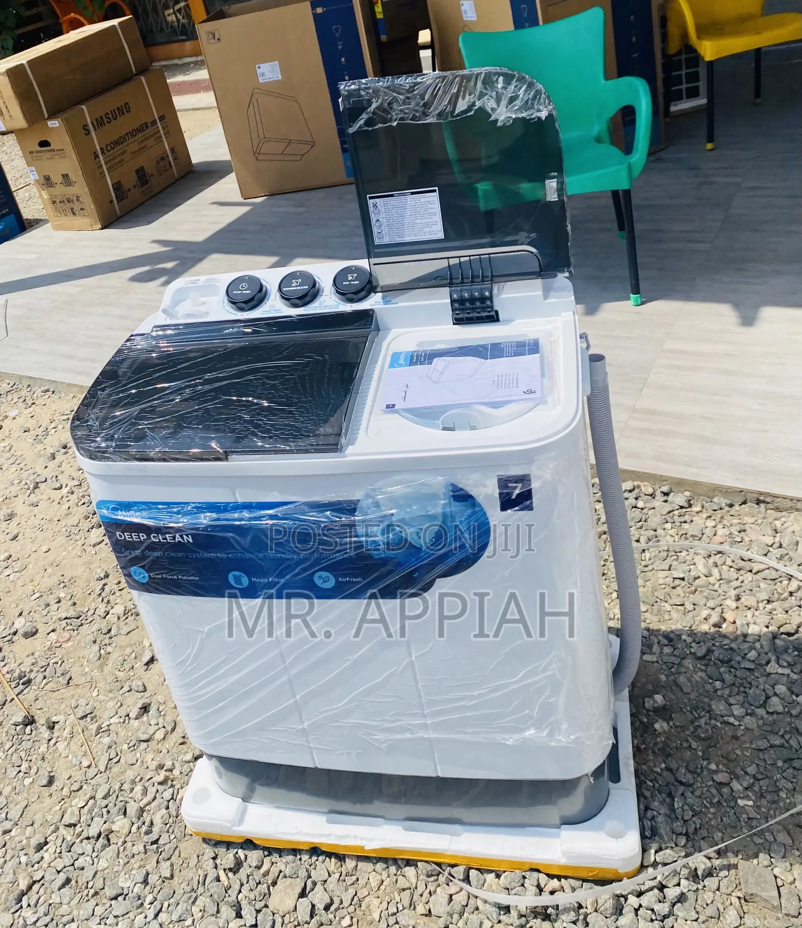 Shop Midea 7.0kg Semi-Automatic Washing Machine(Spin/Dry).