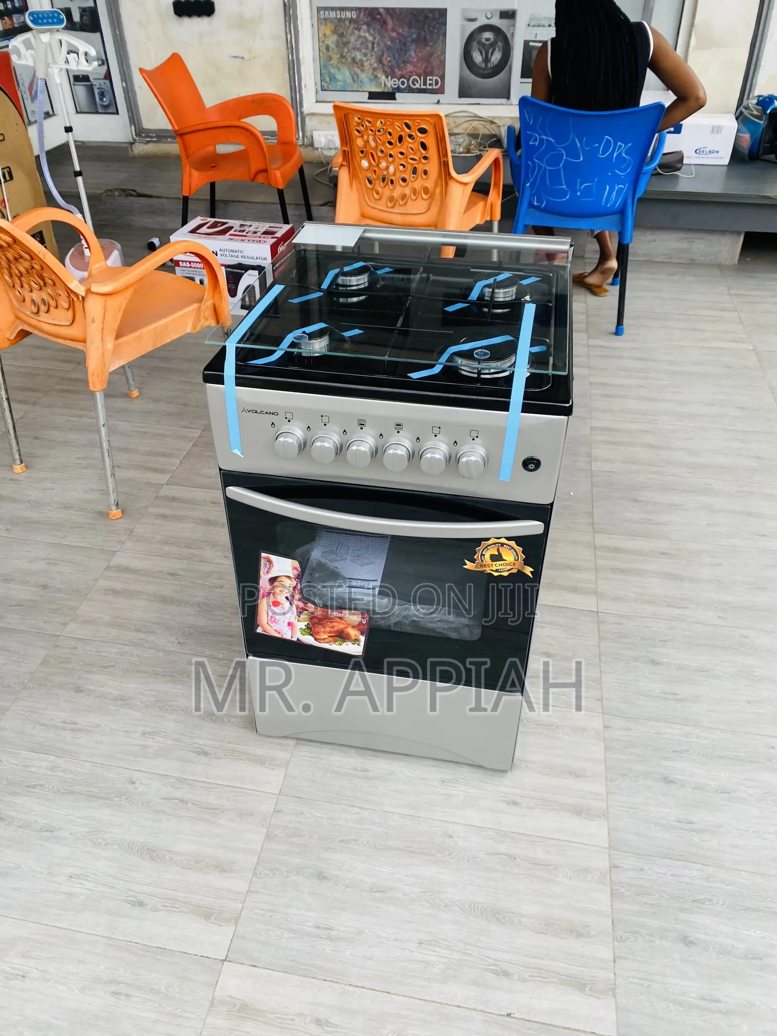 Check Out Authentic Volcano Gas Oven 4 Burner(50x50)Gray.