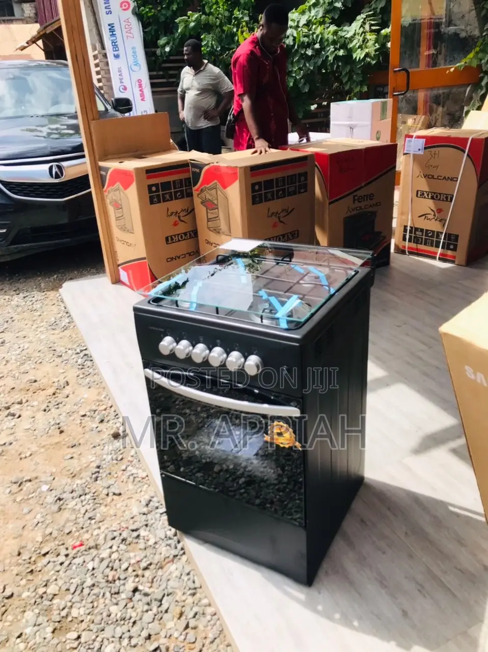 Buy Volcano 50x50 Gas Oven 4 Burner With Oven(Black)