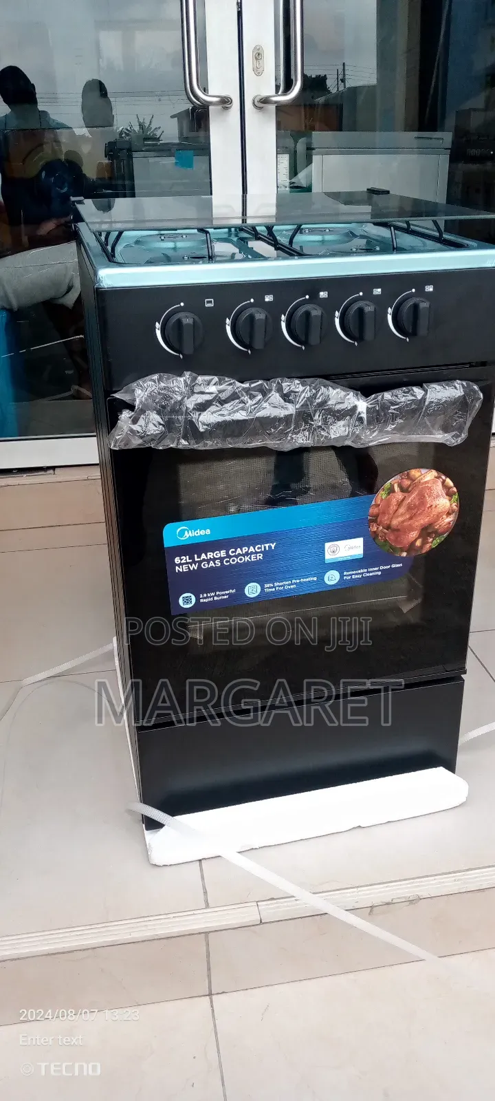 Adepa Midea 4 Burners Gas Cooker Oven and Grill