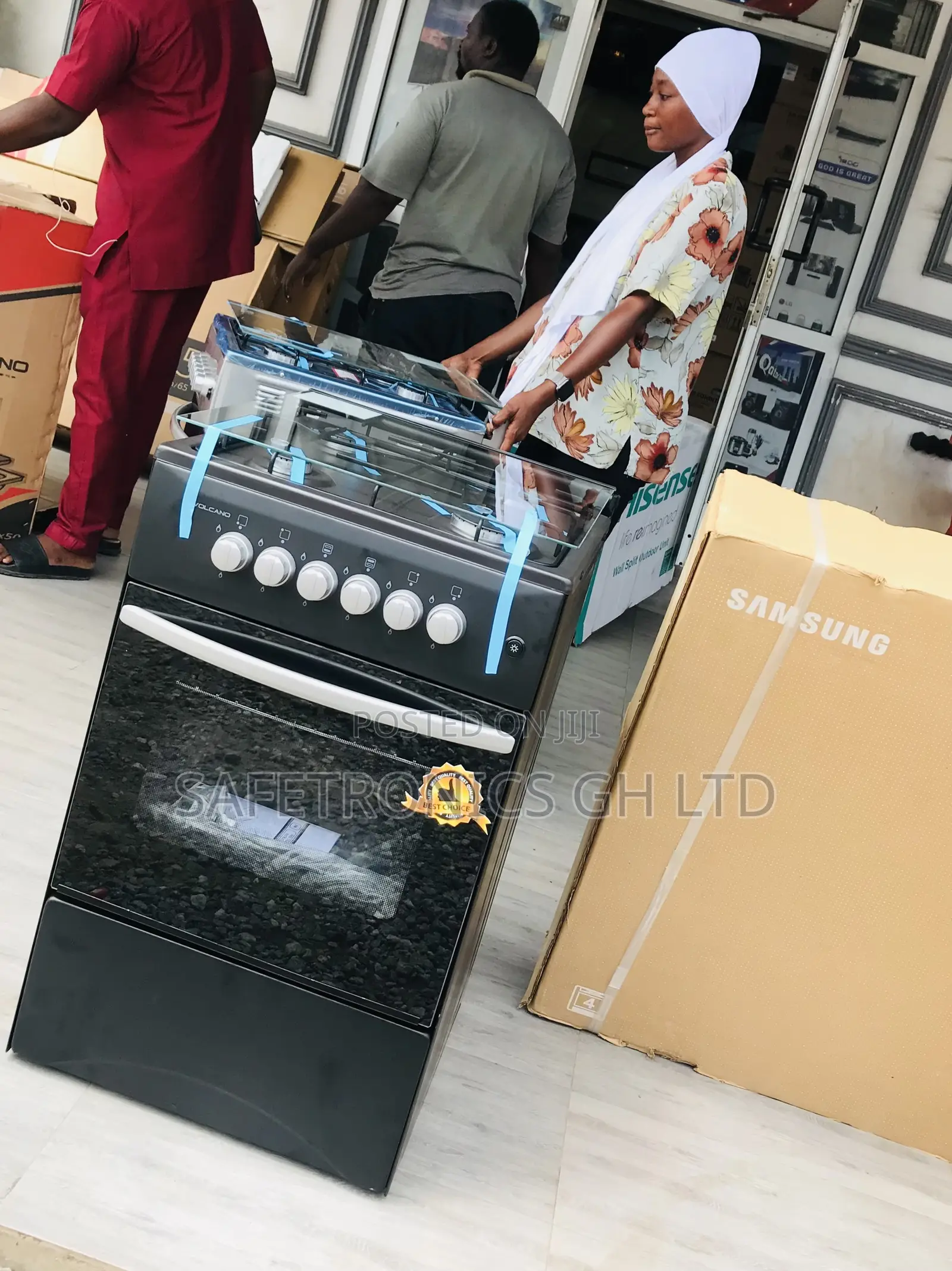 Elegant 50by50 (Black) Volcano 4 Gas Oven/Grill 