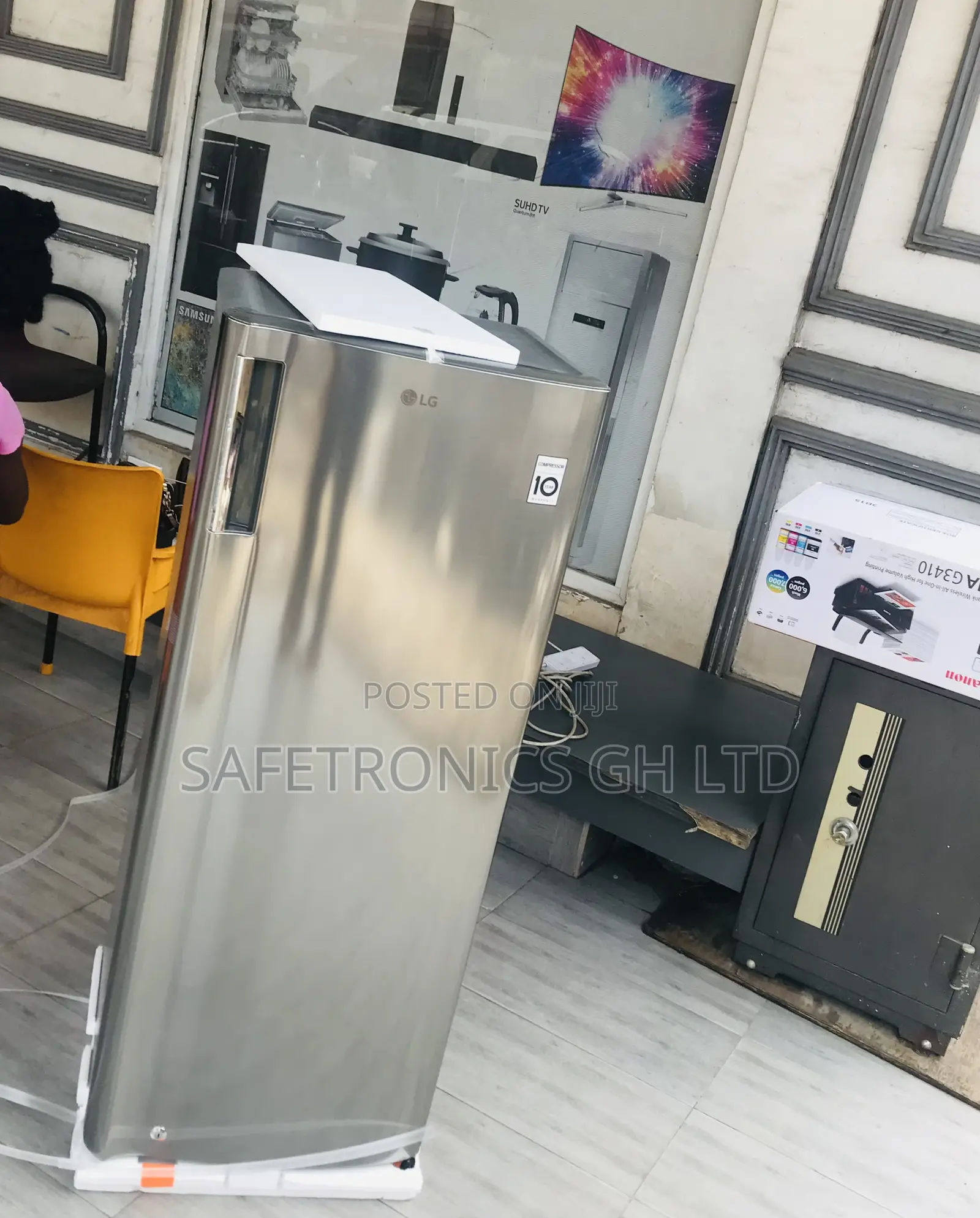 Elegant GN-Y331SLS Topfreezer Gray LG Singledoor Fridge 