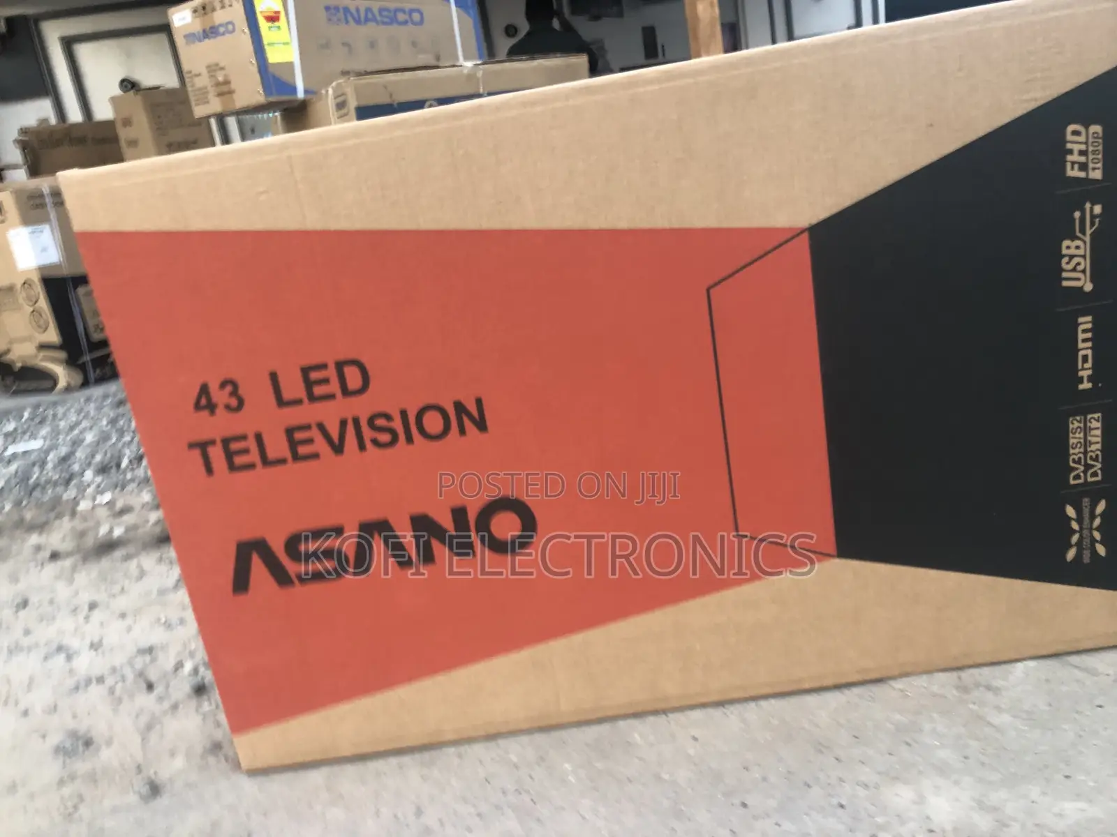 Authentic Asano 43′′ Digital Satellite HD TV – Black