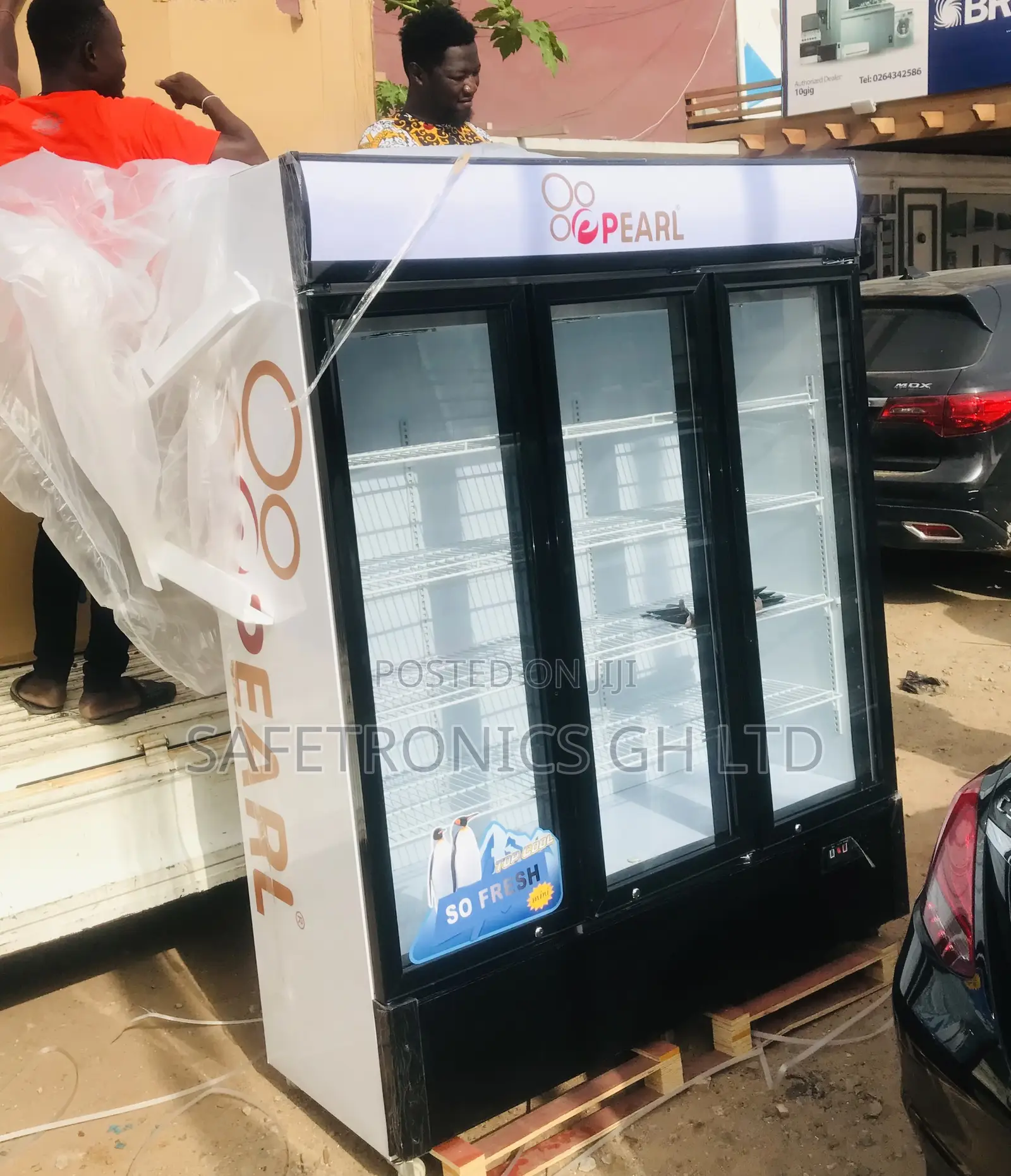 Fast Cooling Pearl PVC-150 Display 3 Doors Fridge