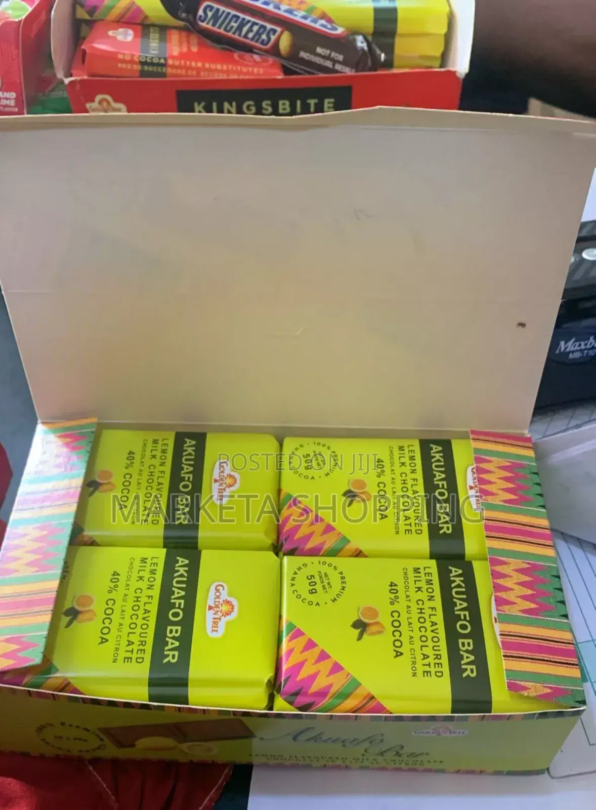 Golden Tree Chocolate Akuafo Bar Lemon Flavour 50gx20