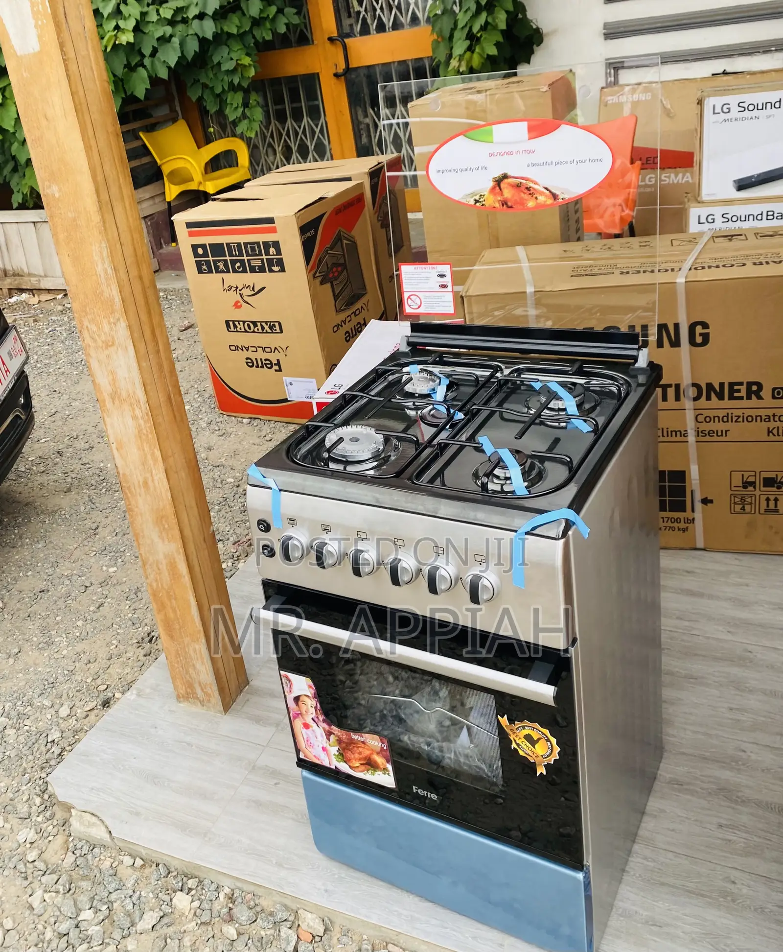 Check Out Authentic Volcano 50x60 Gas Oven 4 Burner(Gray).