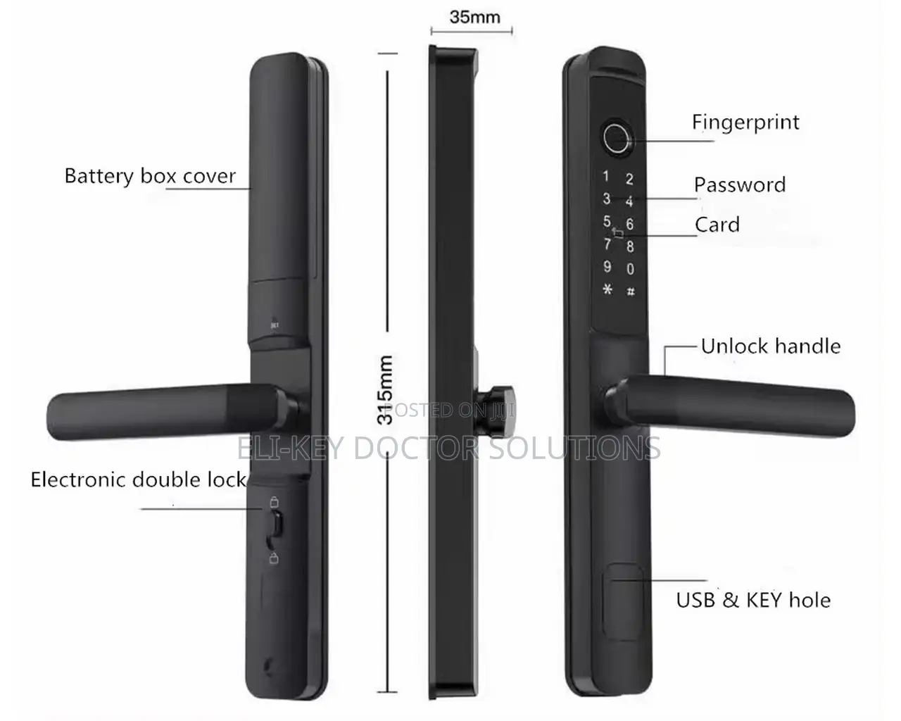Waterproof Smart Door Lock - Fingerprint, Ttlock App