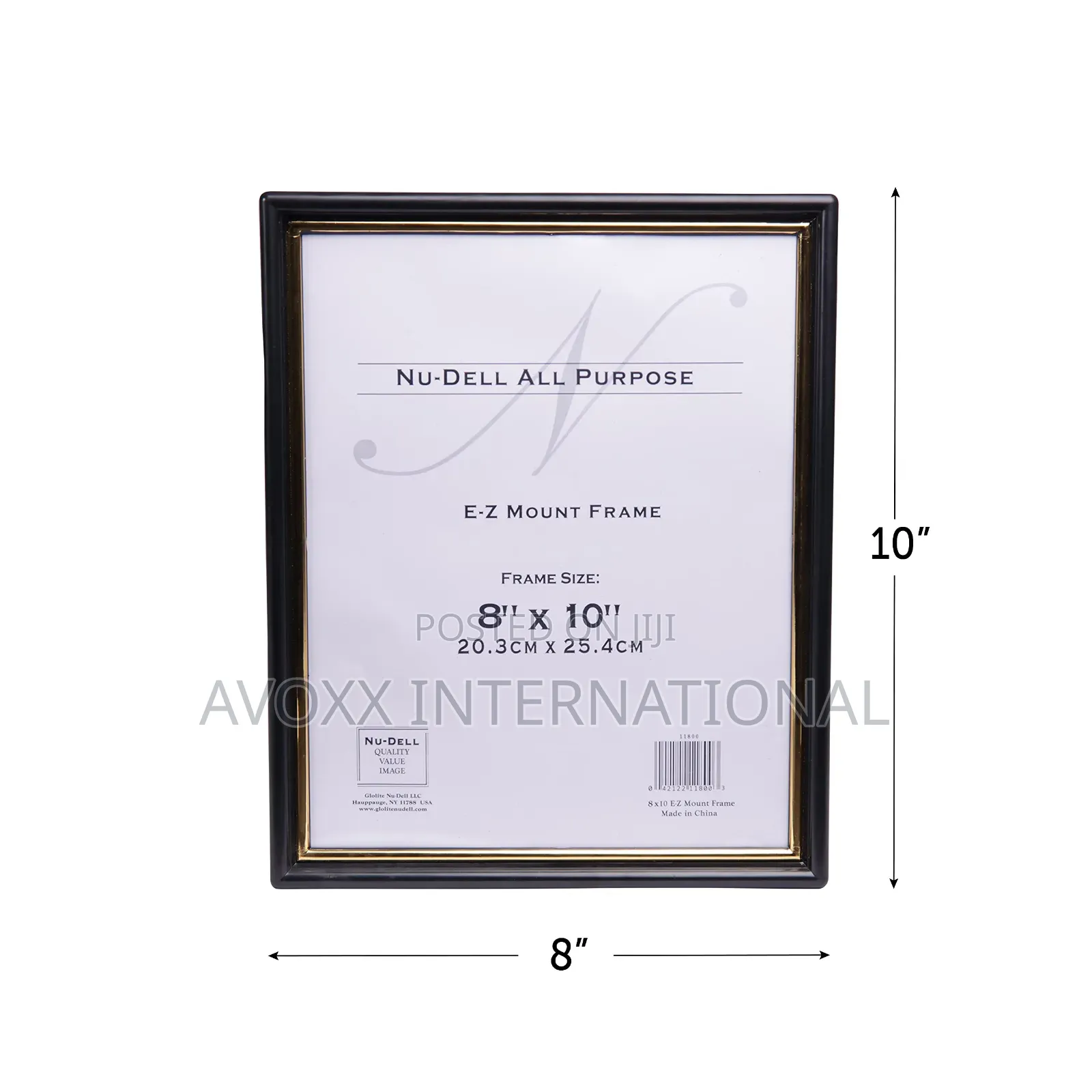 Nudell 8"X10" Frame, Black With Gold Trim (Pack of 2)
