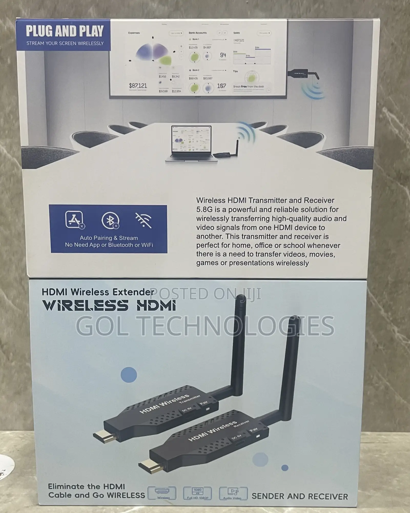 Wireless HDMI Extender 50M Full HD 1080p