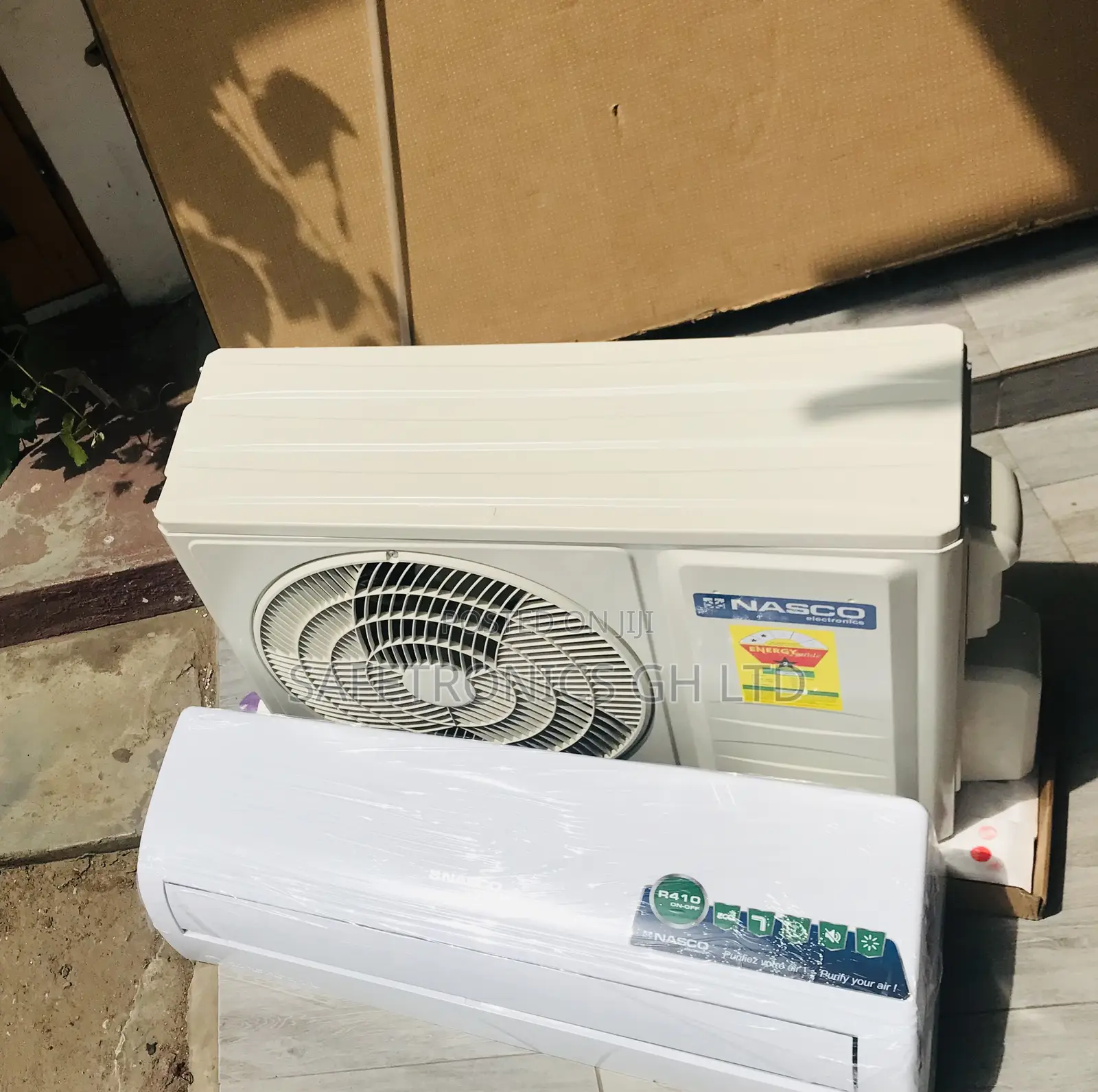Non-Inverter Nasco 1.5hp White R410 Gas Ac