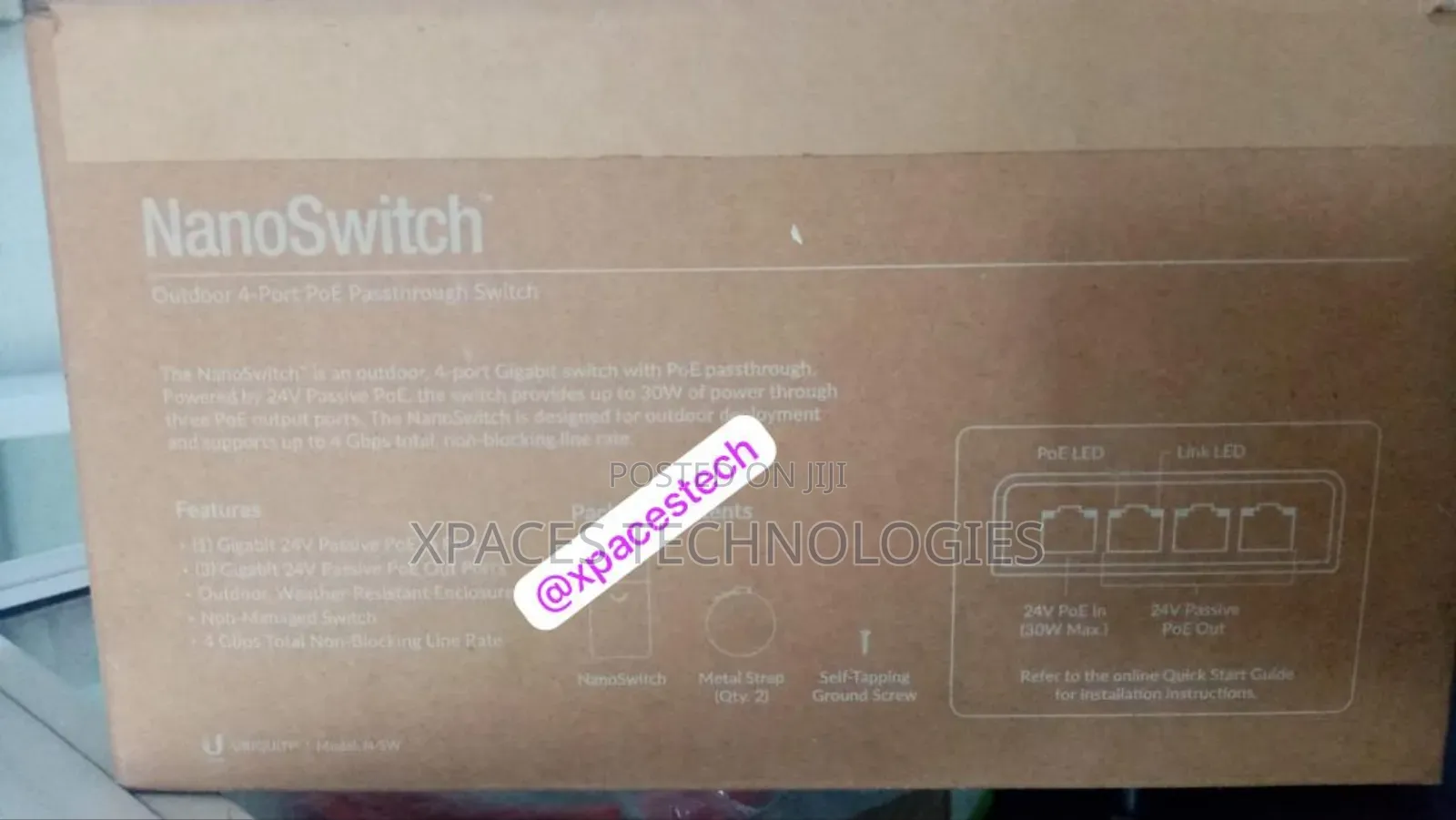 Ubiquiti Nanoswitch Outdoor 4port Poe Passthrough