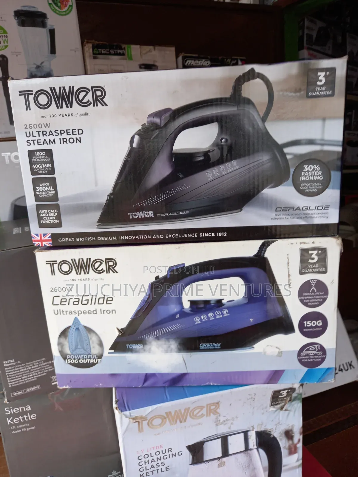 Tower Ceraglide Steam Iron 2600w From Uk